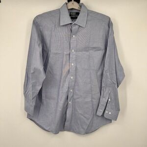 Polo Ralph Lauren Curham Classic Fit Dress Shirt Blue Micro Check 16.5 32/33